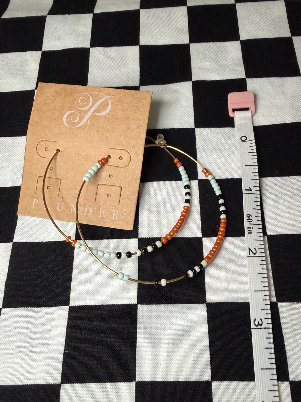 Plunder Beaded Hoop Earrings - Picture 4 of 4